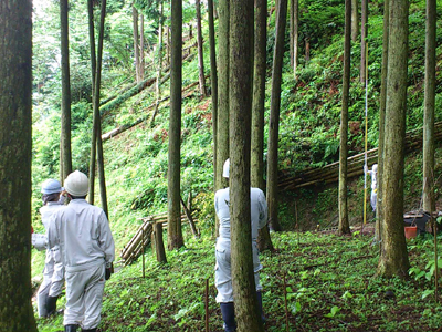 砂防基礎調査風景